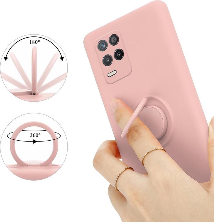 Produktbild Cadorabo TPU Liquid Ring Silicone Case Hülle für Realme 8 5G / V13 / Q3 / Q3i / Narzo 30 5G (Realme V13, Realme Narzo 30 5G, Realme Q3i 5G)