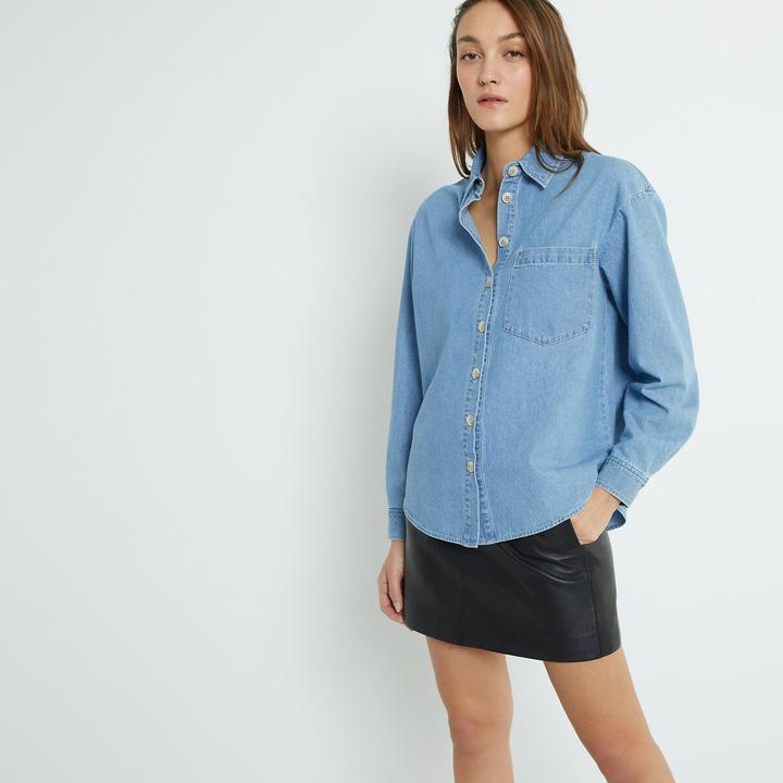 Produktbild La Redoute Collections Jeanshemd mit langen Ärmeln (32)