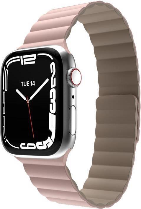 Produktbild MagEasy Magnetisches Silikon-Armband für Apple Watch 38/40/41mm - Pink (41 mm, 38 mm, 40 mm, Silikon)