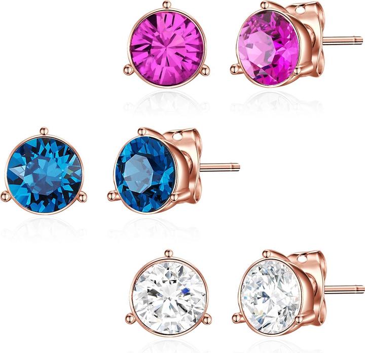 Lulu & Jane Damen Metall-Legierung verziert mit Kristallen von Swarovski® roségold - 29089 (Metall-Legierung)