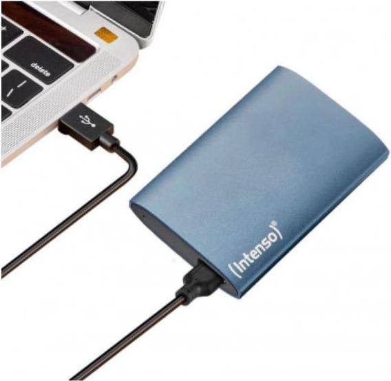 Actual product image Intenso Premium 500 GB external SSD hard drive blue (500 GB)