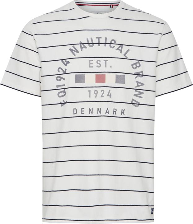 FQ1924 FQTom SS stripe tee w logo print 21900644
