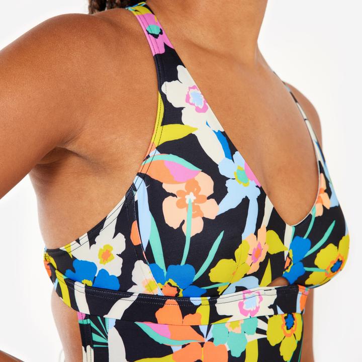Image du produit Olaian Maillot de bain 1 pièce fleuri de surf Femme - Agatha azalea multicolore (XL)