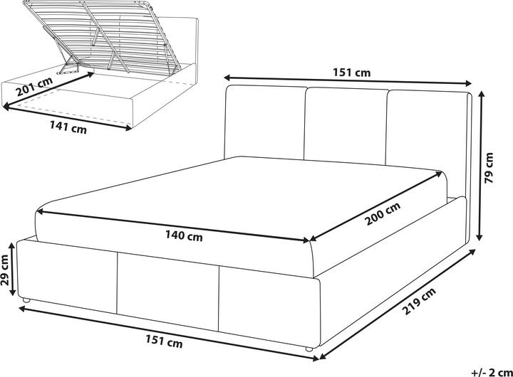 Actual product image Beliani Bousse (140 x 200)