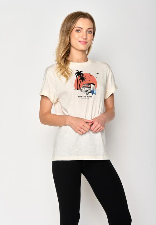 Actual product image Greenbomb Women's Nature Beach Trip Stop T-Shirt (XL)