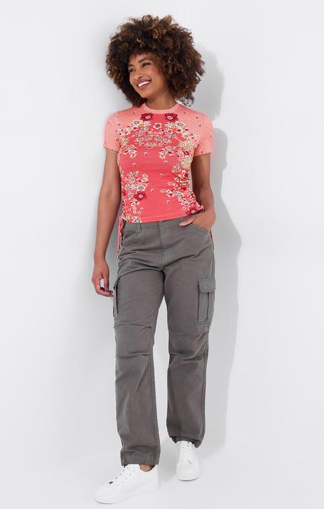 Actual product image Joe Browns Floral Print Rouched Jersey Top