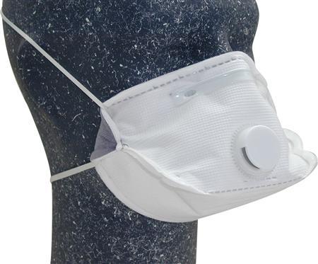Actual product image Otto Schachner Foldable mask with valve to facilitate breathing.