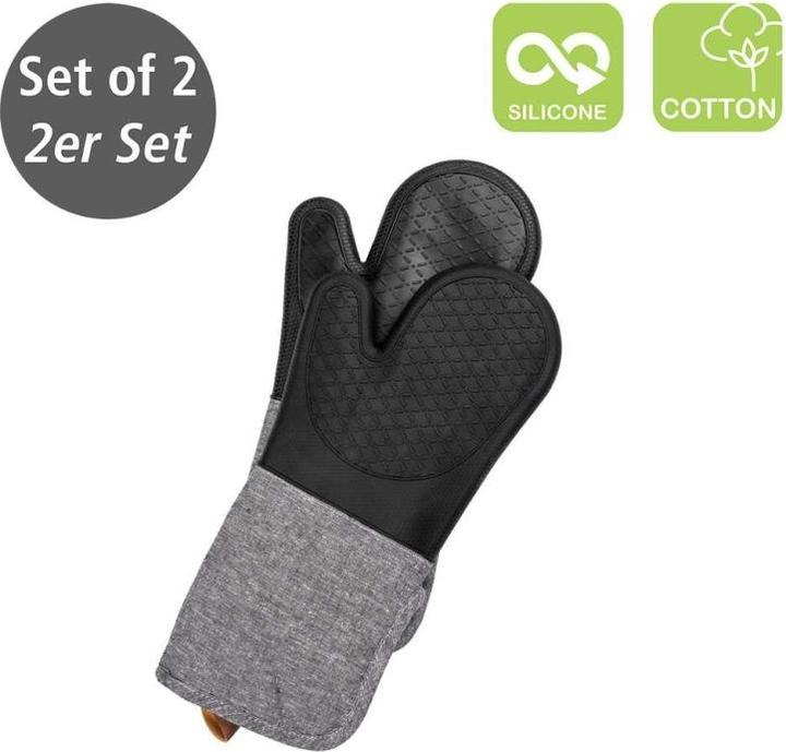 Produktbild Wenko Topfhandschuhe Ada Silikon 2er (Baumwolle, Silikon)