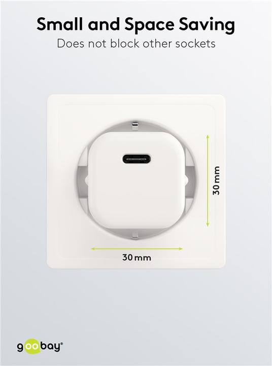 Produktbild Goobay USB-C Nano Schnellladegerät mit GaN Technologie (30 W)