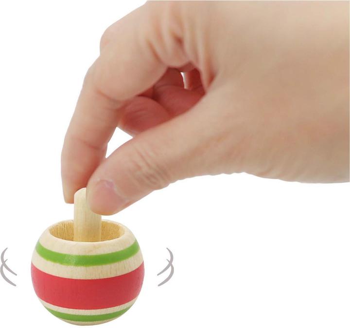 Actual product image Wooden spinning top