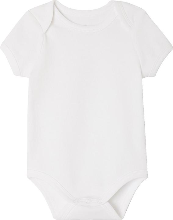 Actual product image Vertbaudet Bio-Kollektion: 5er-Pack Baby Bodys mit kurzen Ärmeln, Hase & Blumen (74)