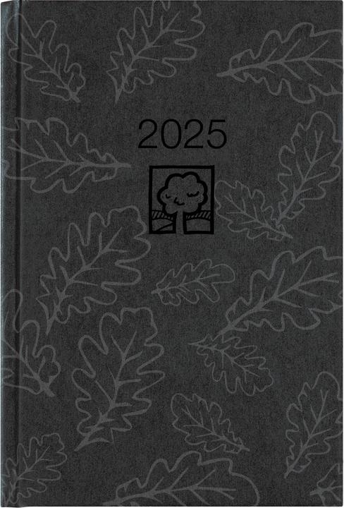 Immagine prodotto Calendario 2025 nero, 14,5x21 cm, calendario tascabile con 392 pagine in copertina di cartone, 1 (A5, Copertina rigida, Tedesco)