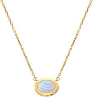 Produktbild Hot Diamonds Elegant Gold Plated Necklace with Agate and Diamond Gemstones DN202