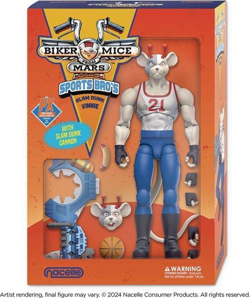Produktbild Nacelle Biker Mice from Mars Actionfigur Sports Bros Slam Dunk Vinnie - Previews Exclusive