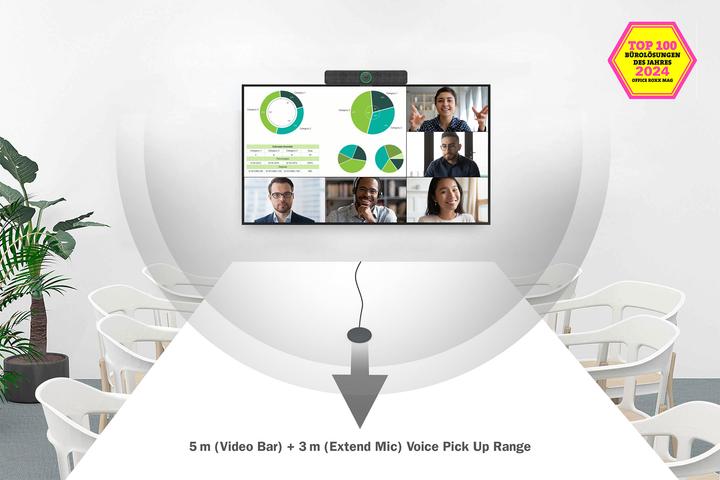 Image du produit Digitus Barre vidéo 4K All-in-One – Système de vidéoconférence