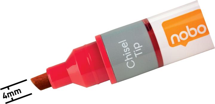 Produktbild Nobo N-Marker Viscom 4mm 1915384 rot 10 Stück (Rot, 4 mm, 10 x)