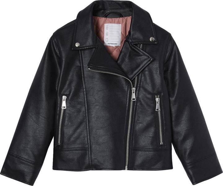Actual product image Vertbaudet Girls' biker jacket made from faux leather with recycled polyester (110)