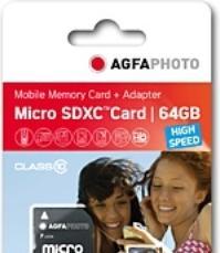 Produktbild AGFAPHOTO MicroSDXC UHS-I 64GB High Speed Class 10 U1 + Adapter (64 GB, microSDXC, U1, UHS-I)