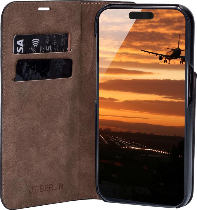 Produktbild JT Berlin Echtleder BookCase Tegel (Apple iPhone 16 Pro Max)