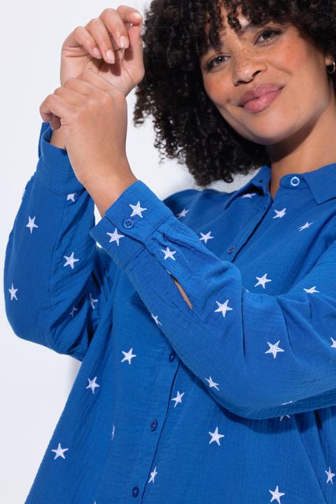 Produktbild Angel of Style Musselin-Bluse, oversized, Sternen-Stickerei (54)