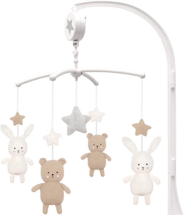 Jabadabado Appareil mobile musical Teddy/Lapin N0145 marron/blanc