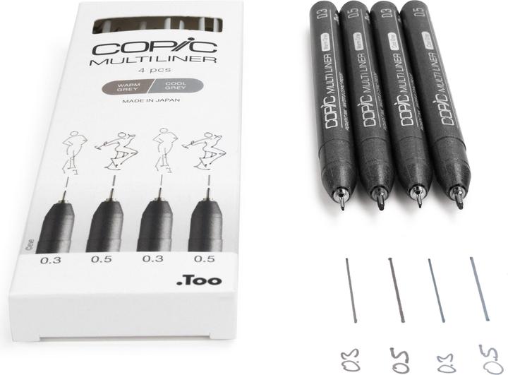 Image du produit Copic Multiliner (Gris chaud, Gris froid, 4 x)
