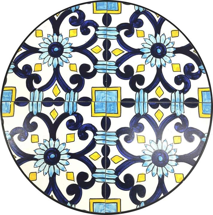 Produktbild Mojawo Mosaik Sitzgarnitur Set 3-teilig Sitzgruppe Gartenmöbel Tisch Stühle (61 cm)
