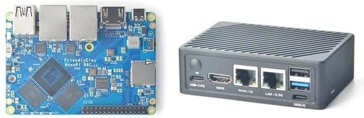 Actual product image Allnet FriendlyELEC NanoPI R6C Dual-2.5G ETH 8G RAM / 32G emmC Combo with Case
