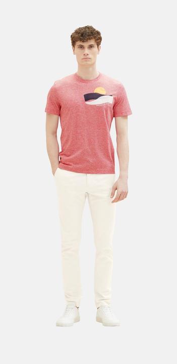 Image du produit Tom Tailor T-Shirt Gestreiftes Kurzarmshirt mit Rundhalsausschnitt und Foto-Print (XL)
