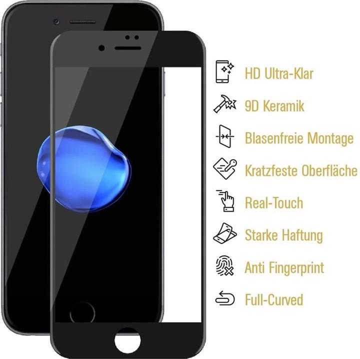 Produktbild Protectorking 3x Ceramic-Glass Full Cover HD Klar (3 Stück, Apple iPhone 7 Plus)