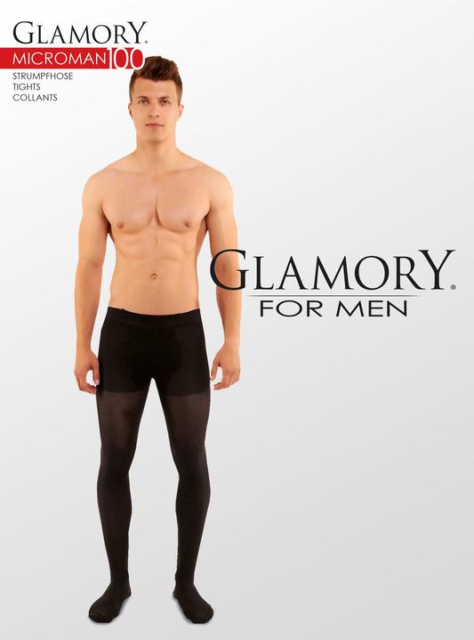 Immagine prodotto Glamory Microman 100 Collant uomo, colore nero, taglia 52-54 (100 DEN, 52 - 54)