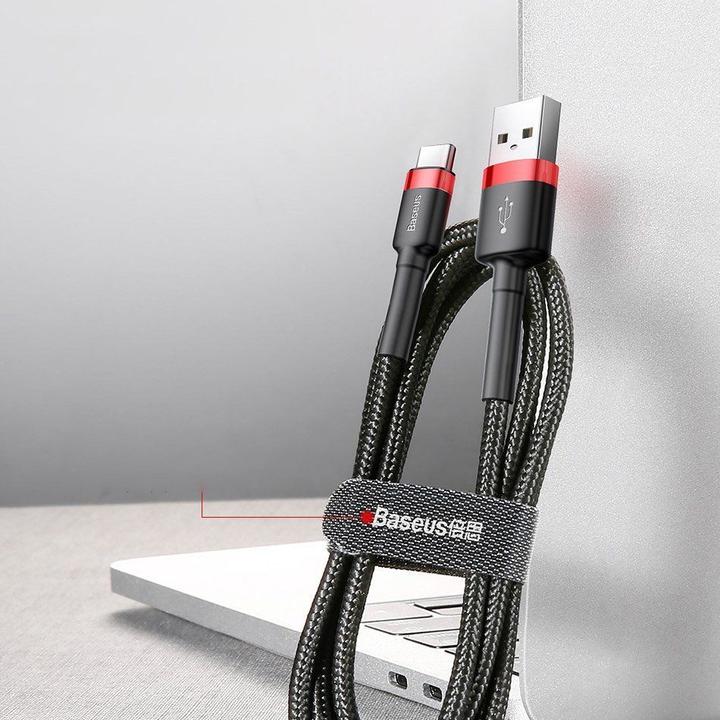 Productafbeelding Baseus cafule Kabel USB Voor Type-C 2A 3m Rood+Rood (3 m, USB 2.0)