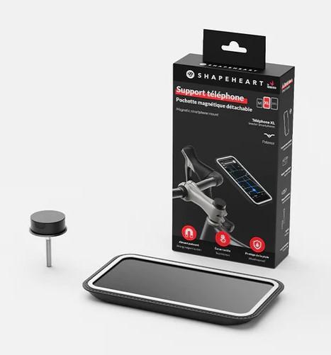 Image du produit Shapeheart Support de téléphone pour fourche de vélo avec étui magnétique amovible