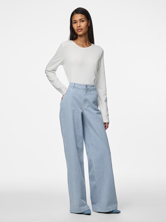 Actual product image Pieces PCBILLO MW GESTREIFTE Wide Fit Jeans (L)