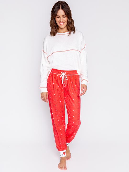 Produktbild Pj Salvage Pyjama Unterteil "Cozy in love" rot/klein gemustert (XS)