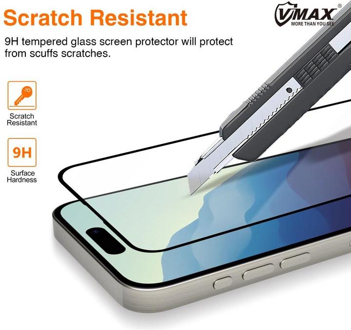 Produktbild Vmax gehärtetes Glas 9D Glas für Xiaomi Redmi Note 14 5G (1 Stück, Xiaomi Redmi Note 14 5G)