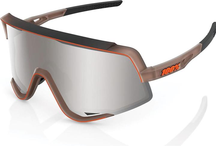 100% Glendale Hiper Multilayer Mirror Lens Sportbrille (Matte Translucent Brown, matte translucent brown fade)