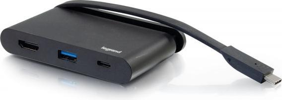 Actual product image C2G USB-C to HDMI® adapter with USB-A and power supply (USB-C, 3 Ports)