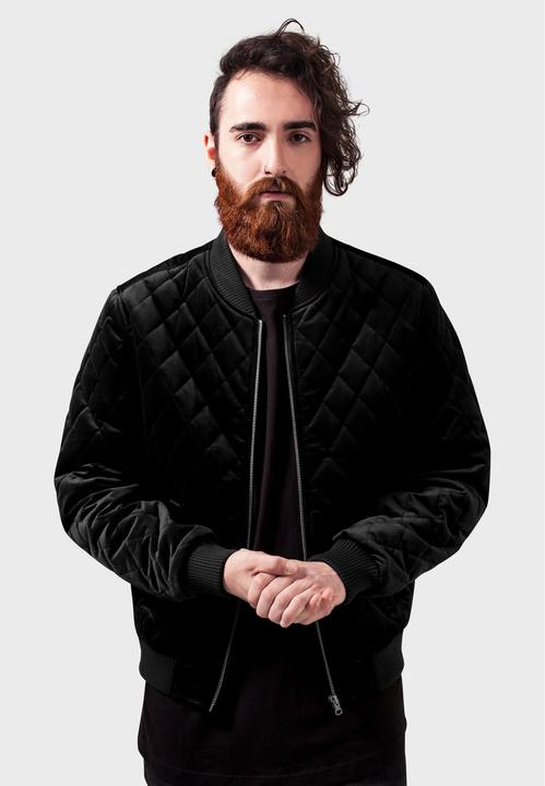 Actual product image Urban Classics Diamond Quilt Velvet Jacket (S)