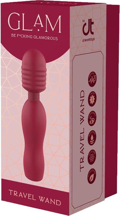 Actual product image Dreamtoys Dream Toys Glam Travel Wand Vibrator Purple 14.5 cm