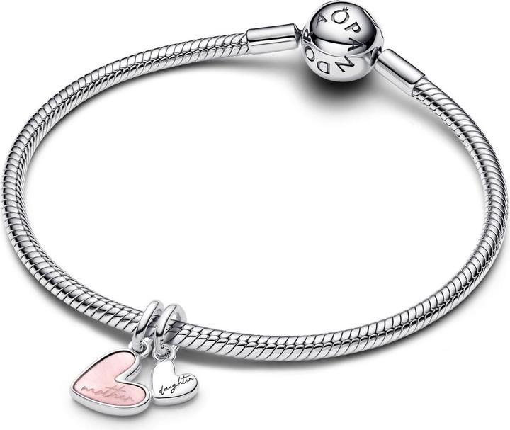 Immagine prodotto Pandora Teilbarer Mutter-Tochter-Anhänger Charm (Argento 925, Bioresina-madreperla artificiale)