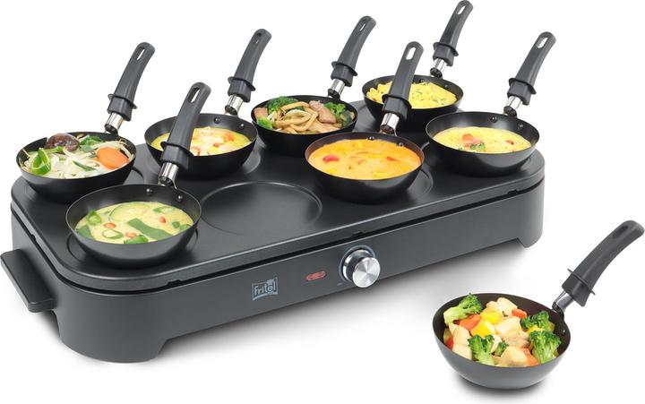 Produktbild Fritel Gourmet Wok und Pfannkuchen (8 cm, Wok Pfanne, Aluminium)