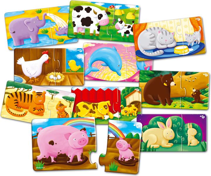 Montessori Doppelpuzzle - wessen Baby? whose Baby? ® by Far far land