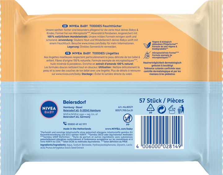 Produktbild NIVEA Toddies Feuchttücher Refill Trio