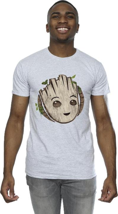 Immagine prodotto I Am Groot Wooden Head Maglietta Uomo (4XL)