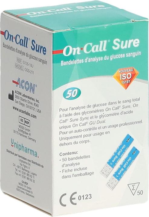 On call Sure Blutglukoseteststreifen 50 Stk (Teststreifen)