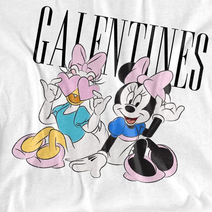 Actual product image Disney Unisex Adult Galentines Minnie Mouse Valentine's Day T-Shirt (M)