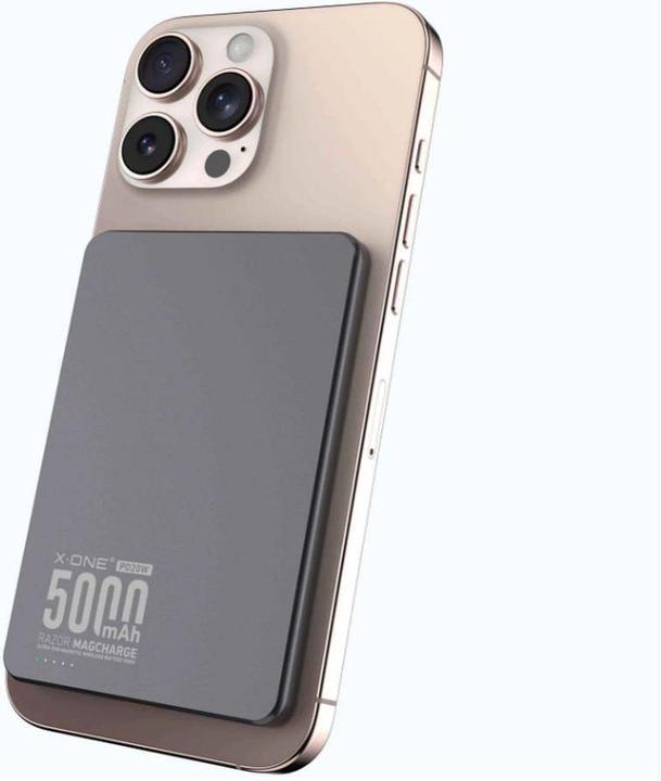 Actual product image Whitenergy Power bank X-One X-ONE Razor Magcharge Ultraslim (7,6mm) power bank compatible with MagSafe 5000mAh (5000 mAh)