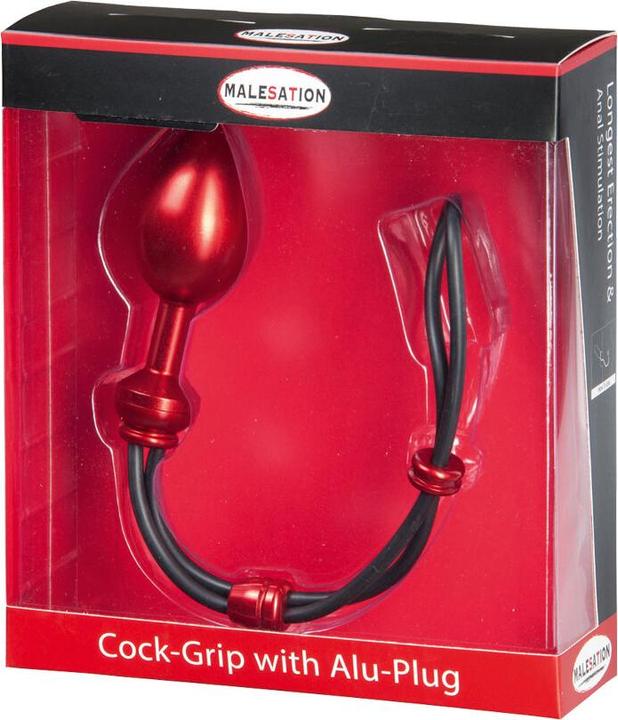 Produktbild Malesation Cock-Grip mit Alu-Plug gross, rot