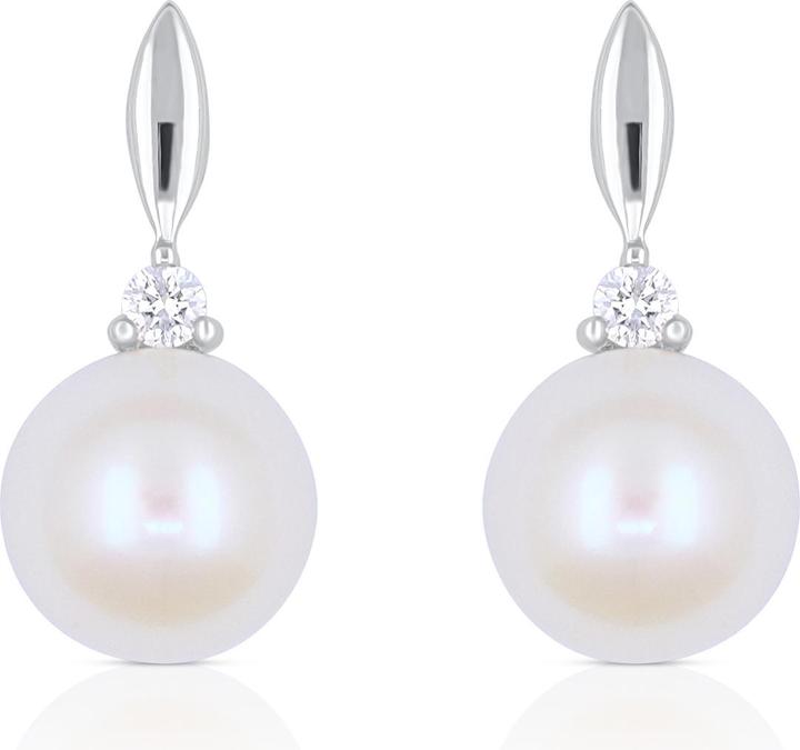 Muau Ohrringe (750, 14 Karat Weissgold)